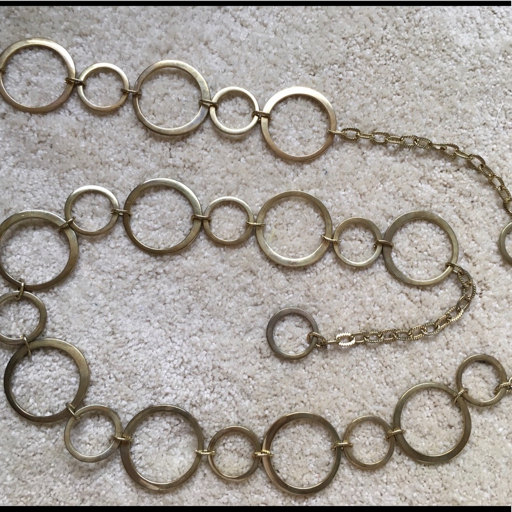 Gold Tone Chain Link Hip Belt Vintage L/XL